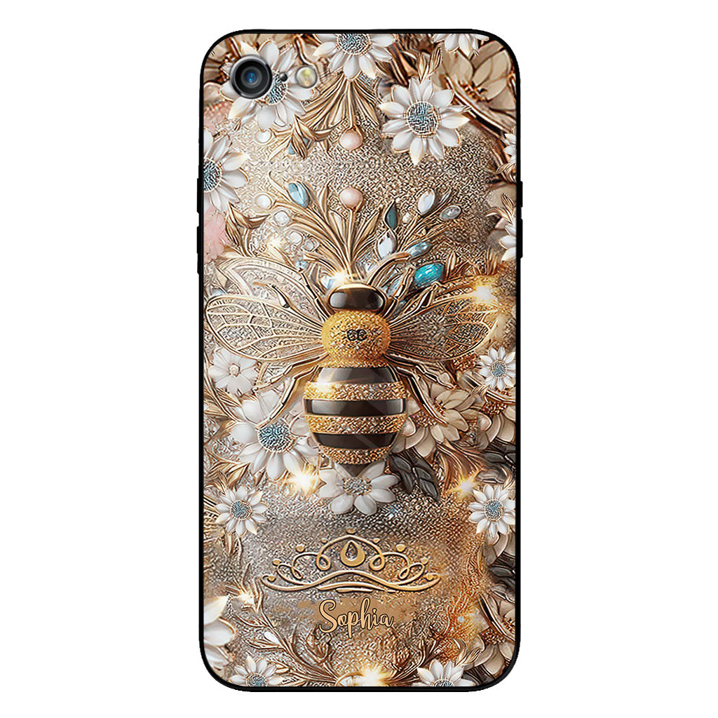Coque de téléphone transparente personnalisée Queen Bee - Abeille