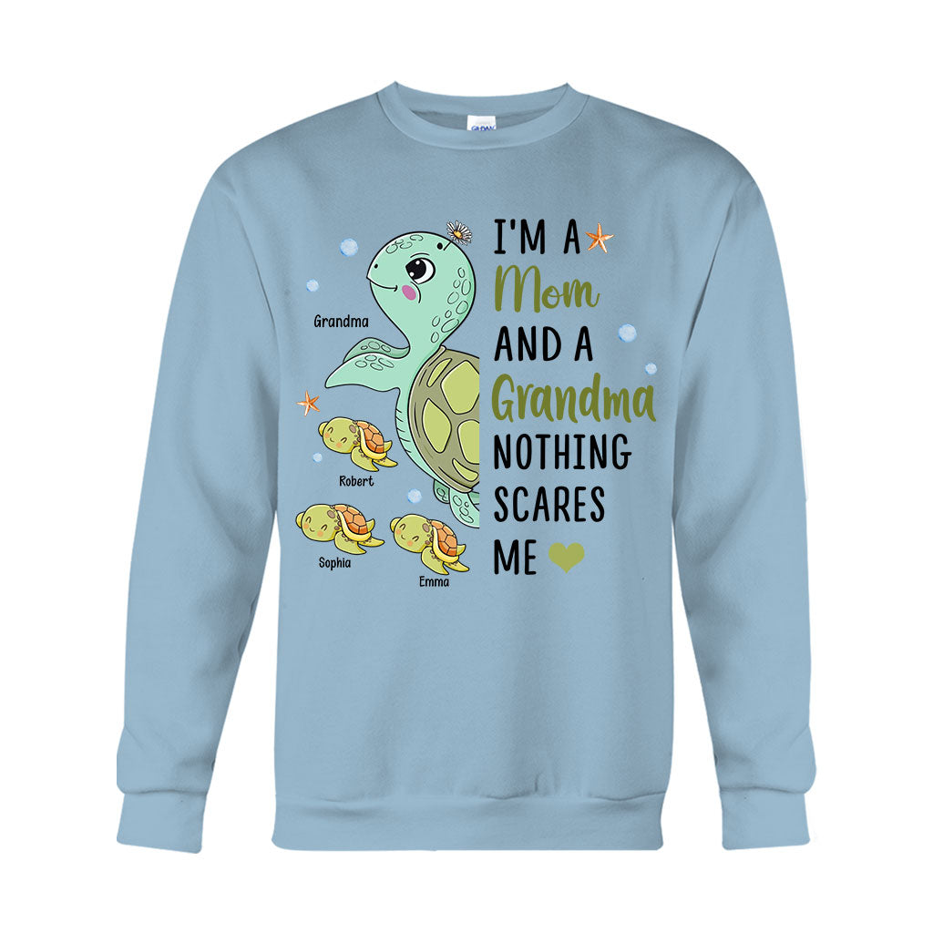 Rien ne me fait peur, mamie (version tortue) - T-shirt et sweat à capuche personnalisés pour mamie