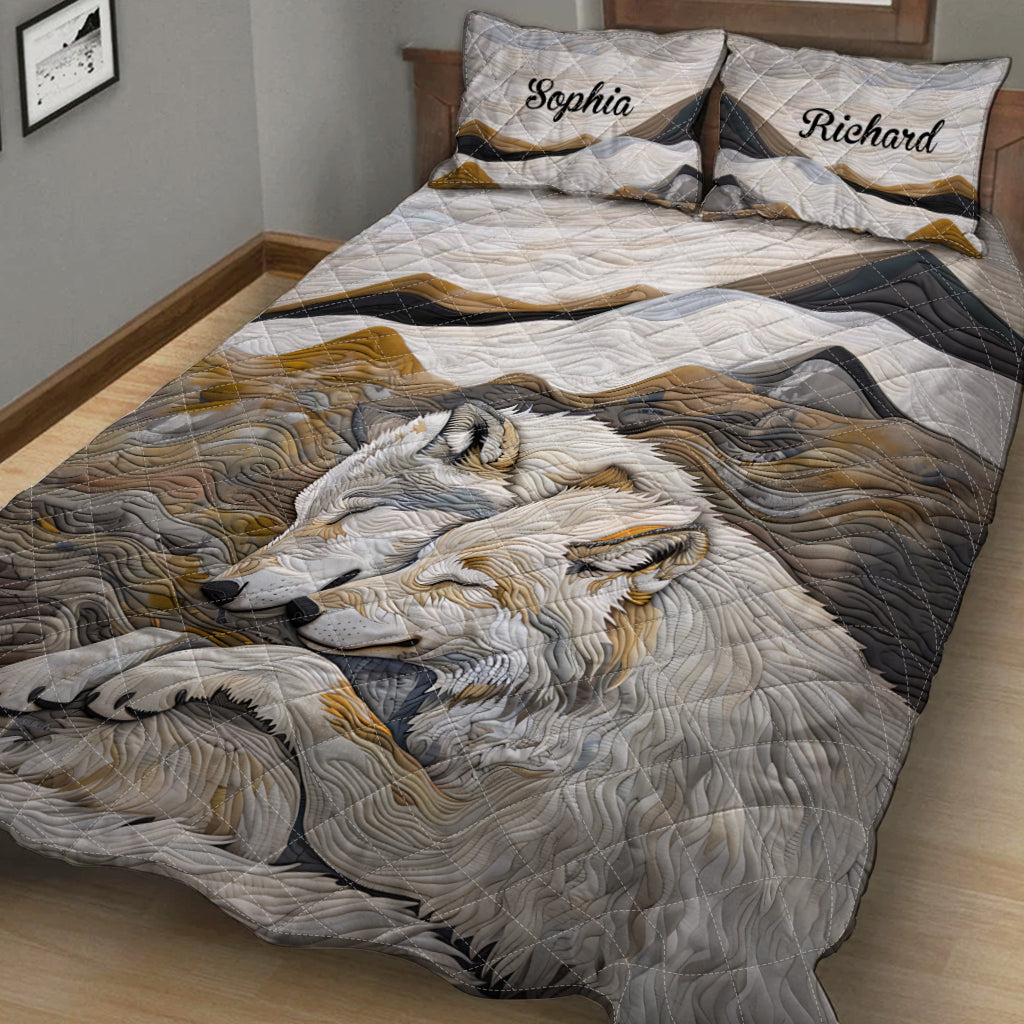 Je t'aimerai toujours - Ensemble de courtepointes personnalisé pour couple