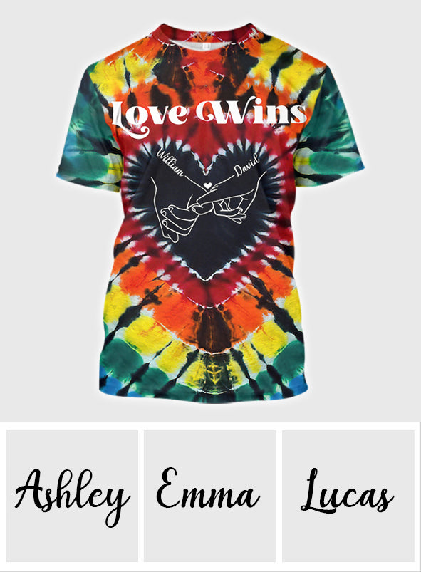 L'amour triomphe - T-shirt personnalisé de soutien LGBT