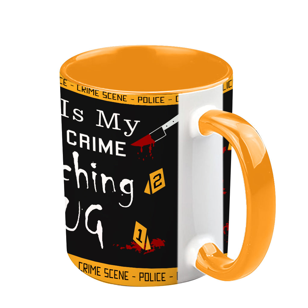 This Is My True Crime Watching Mug - Personalized Accent Mug