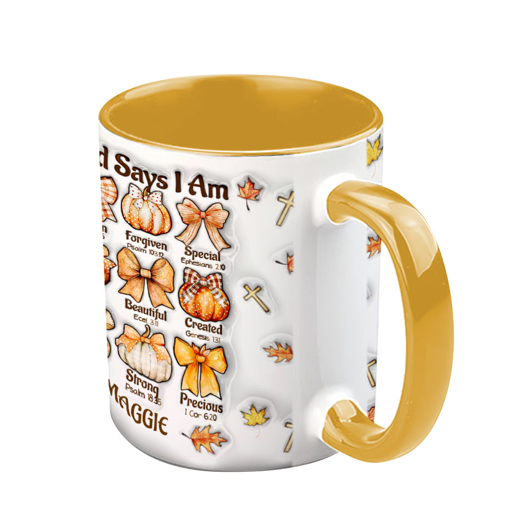 Dieu dit que je suis - Mug chrétien personnalisé