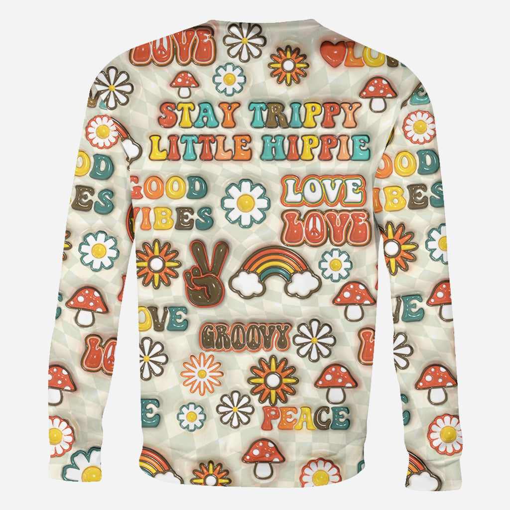 Hippie Soul Retro Multi Style - Personalized Hippie All Over Shirt