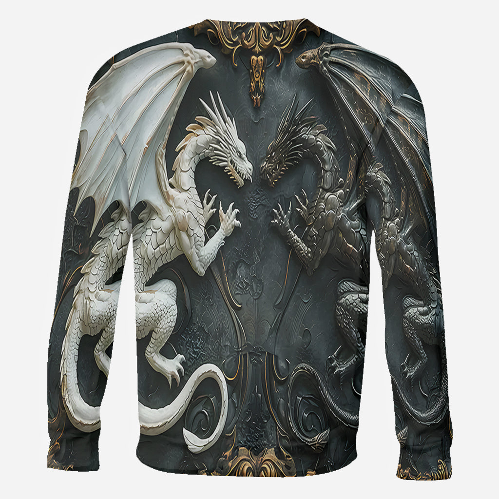 T-shirt personnalisé « J’adore les dragons » avec motif dragon intégral