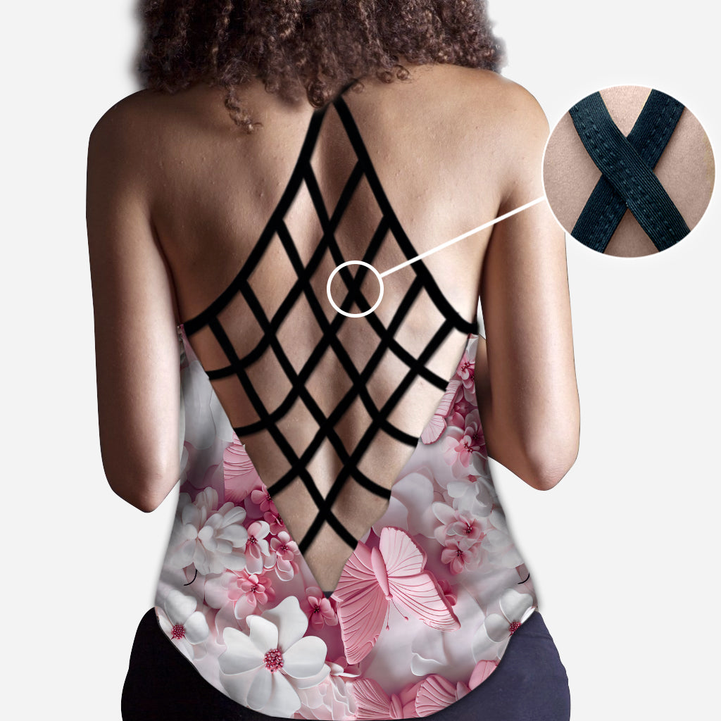 Magnifiques papillons - Débardeur personnalisé à motif papillons croisés