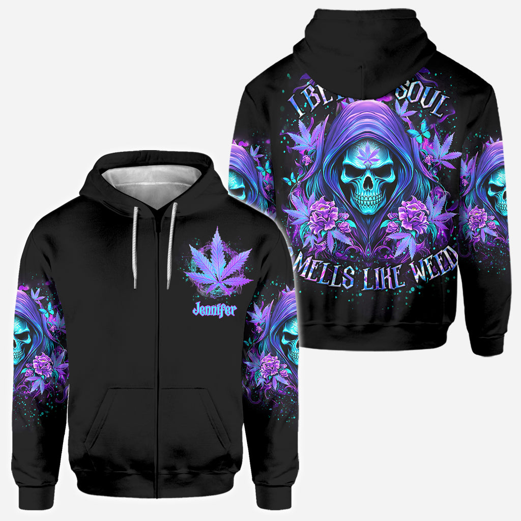 Je parie mon âme - T-shirt personnalisé avec motif cannabis intégral