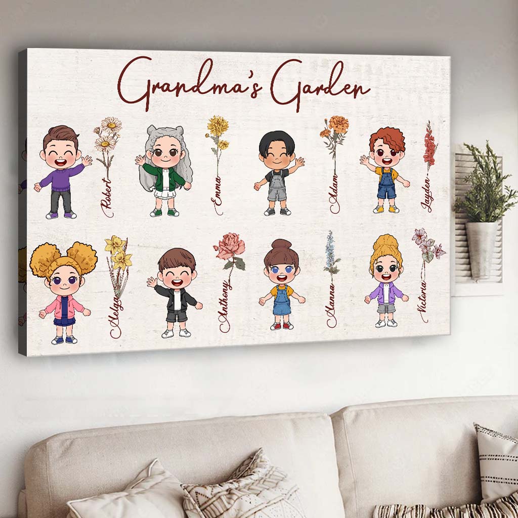 Le jardin de grand-mère - Toile et affiche personnalisées pour grand-mère