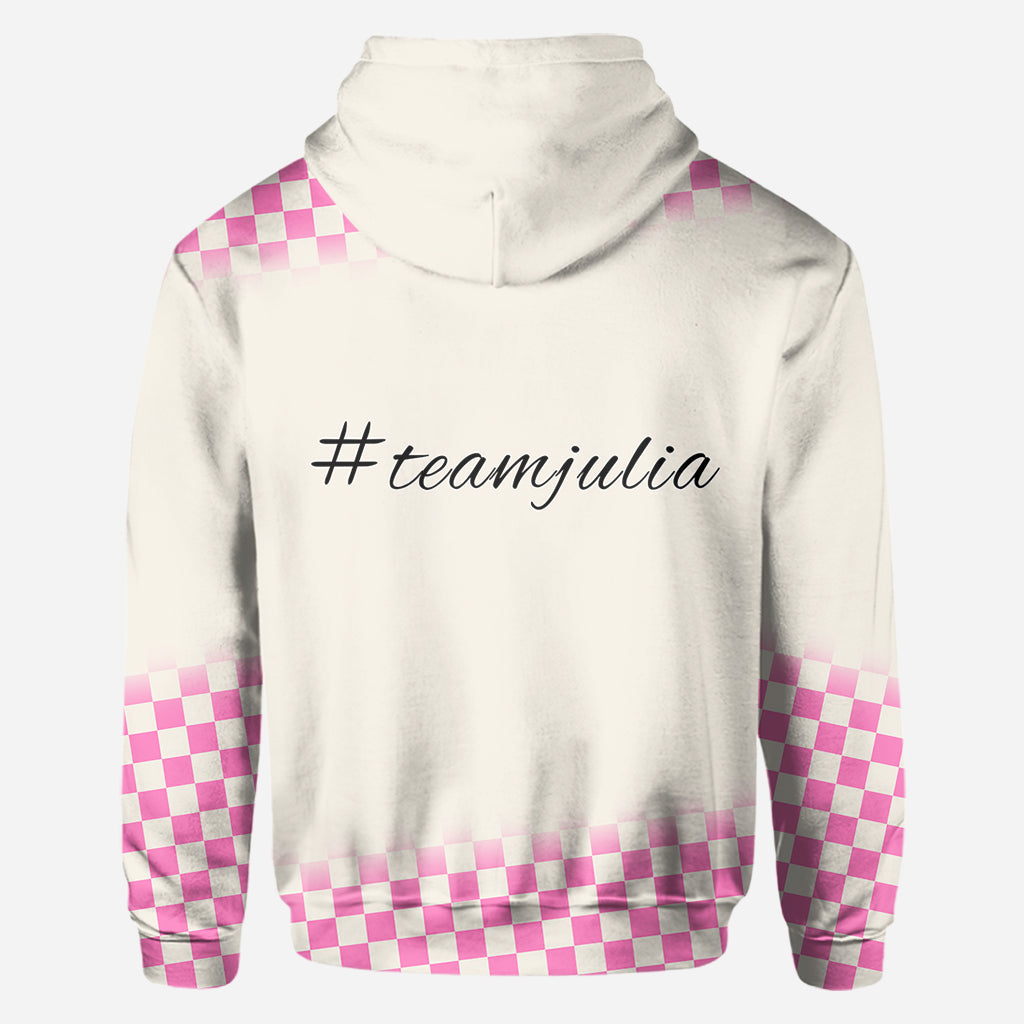En octobre, on porte du rose - T-shirt personnalisé intégral pour la sensibilisation au cancer du sein