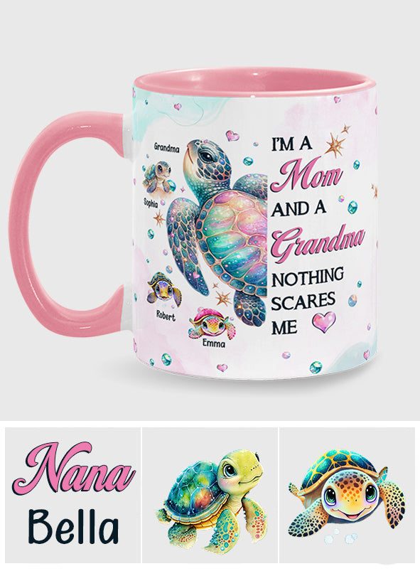 Rien ne me fait peur, mamie tortue - Mug personnalisé pour mamie