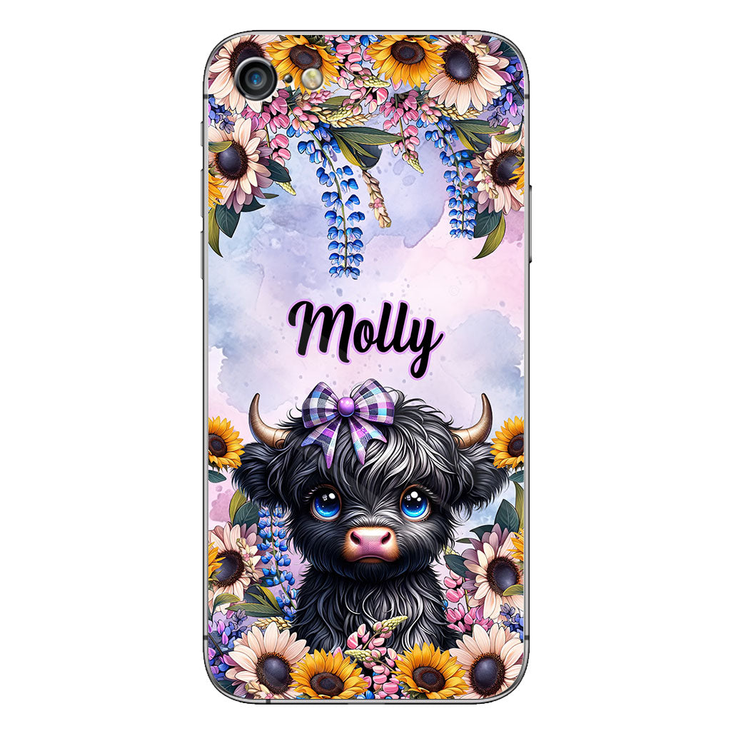 Cute Little Highland Cow - Personalized Phone Case