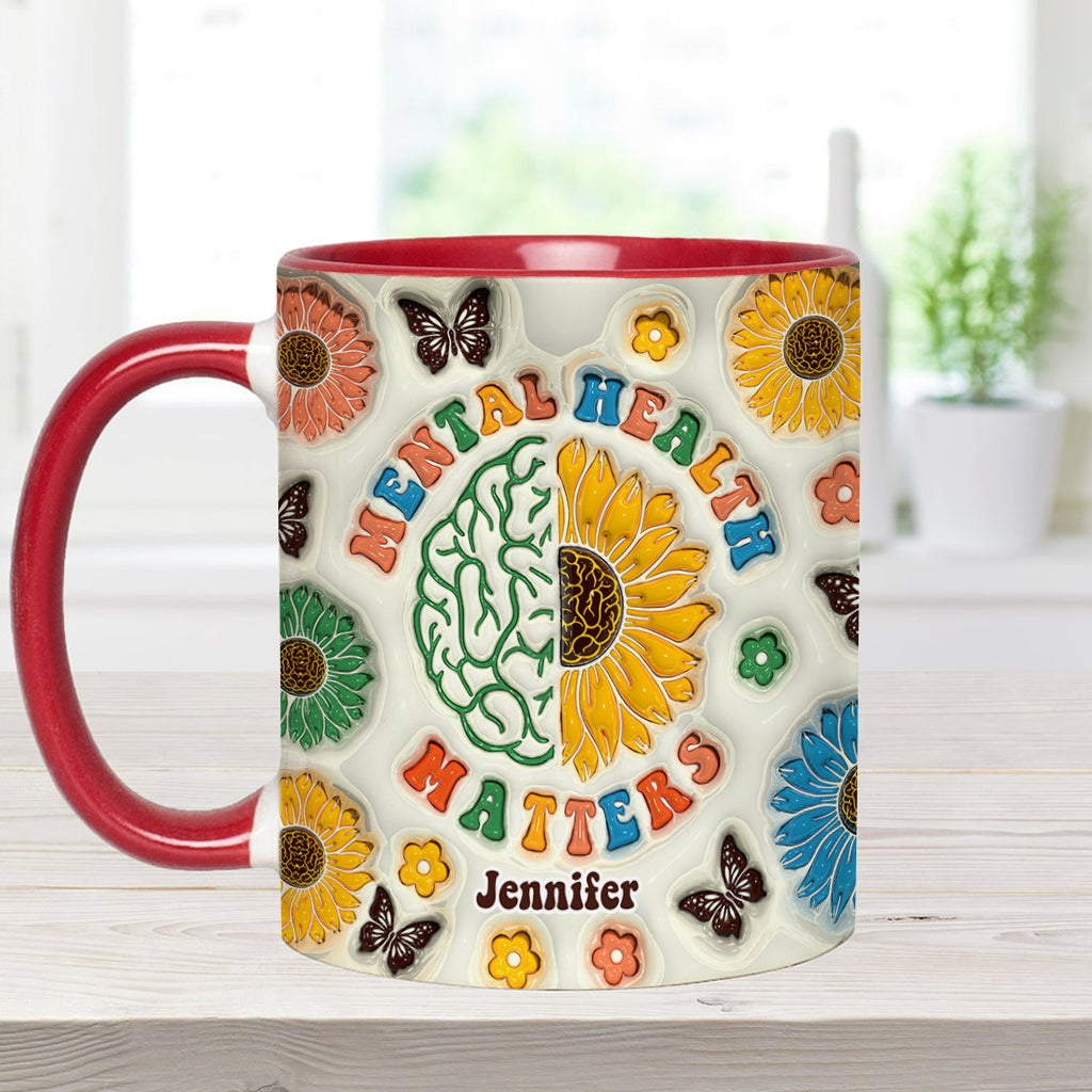 La santé mentale compte - Mug personnalisé pour la sensibilisation à la santé mentale