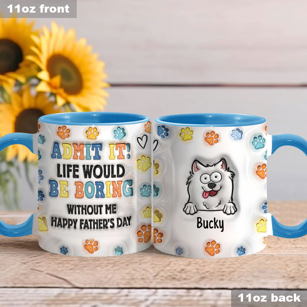 Bonne fête des pères ! Mug personnalisé avec motif chien
