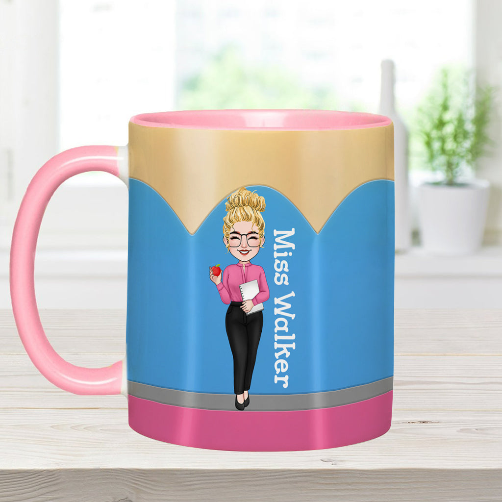 Teacher's Pencil - Personalized Teacher Accent Mug