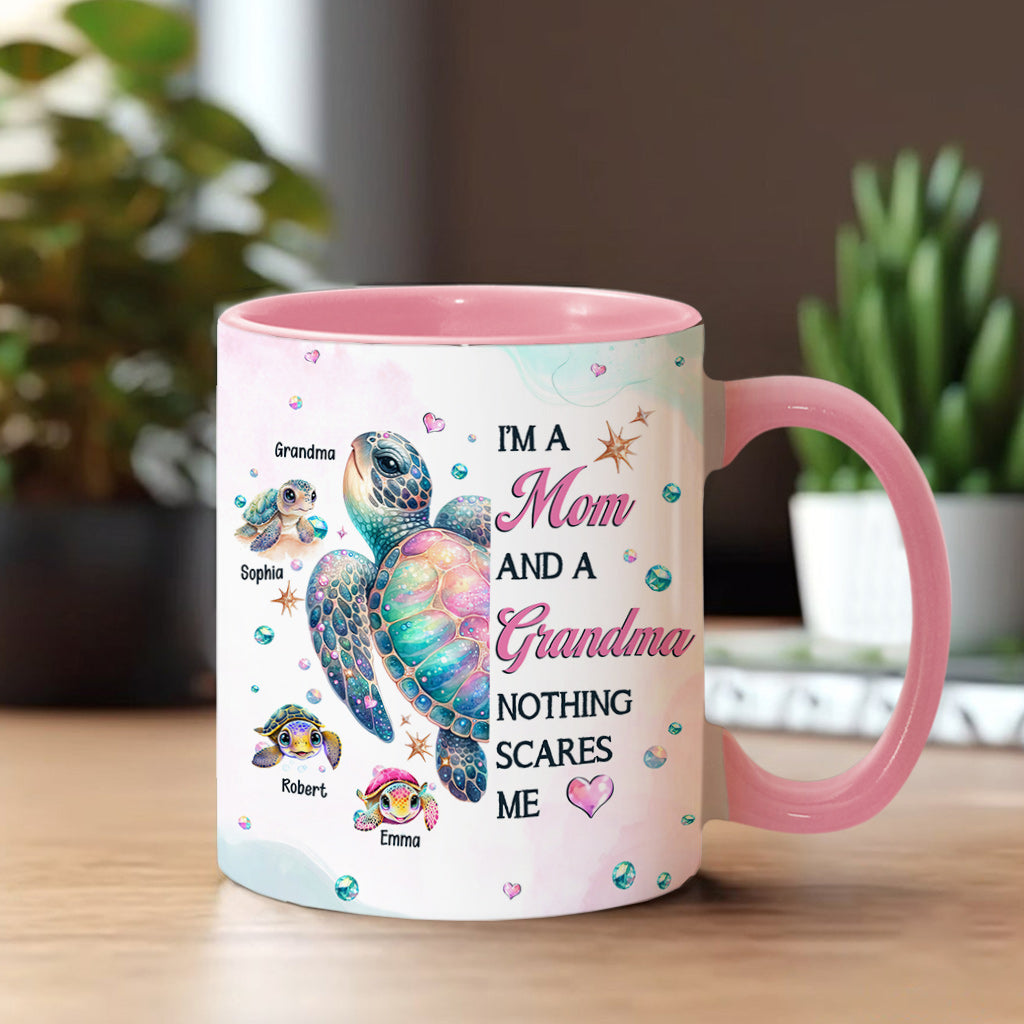 Rien ne me fait peur, mamie tortue - Mug personnalisé pour mamie