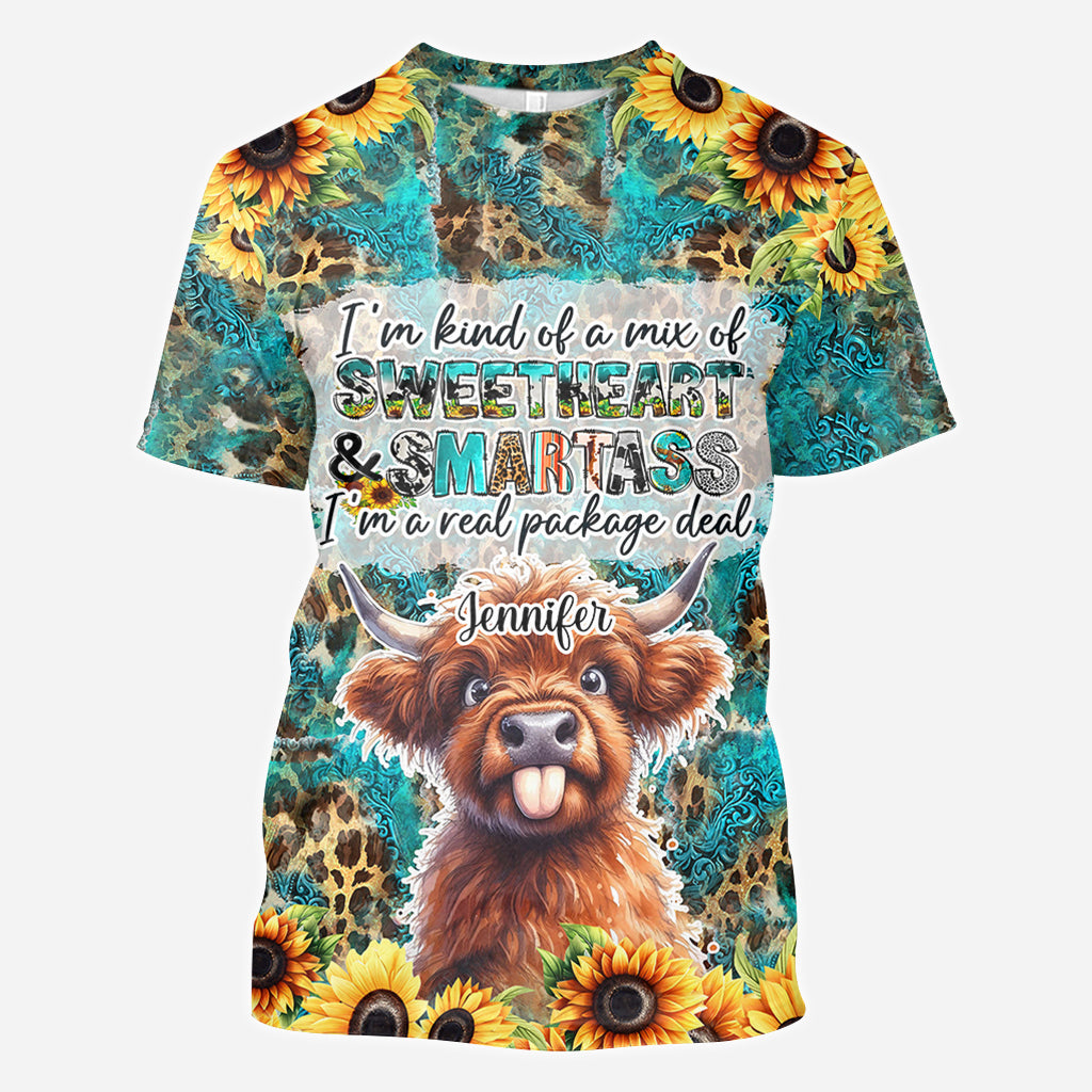 Vache des Highlands impertinente - Chemise personnalisée intégrale