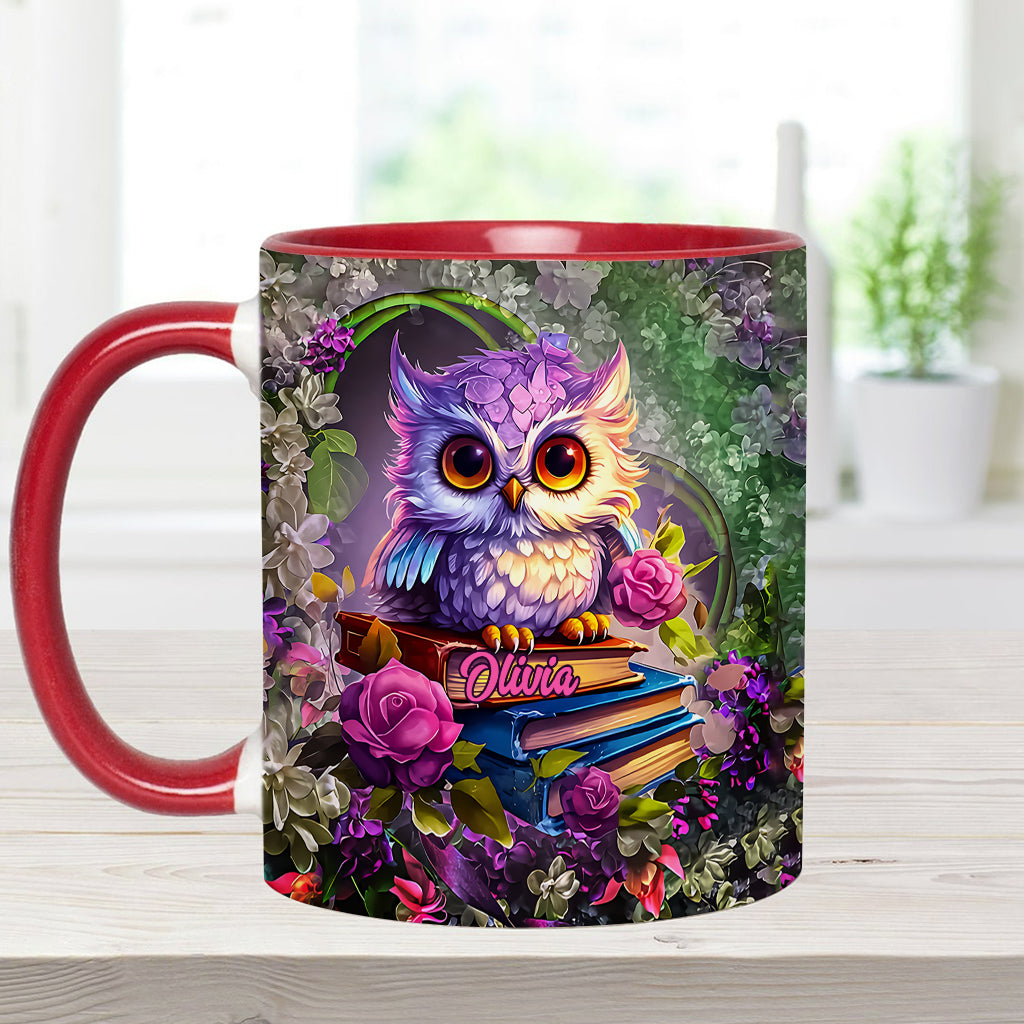 Beautiful Owl Book Lovers - Personalized Book Accent Mug