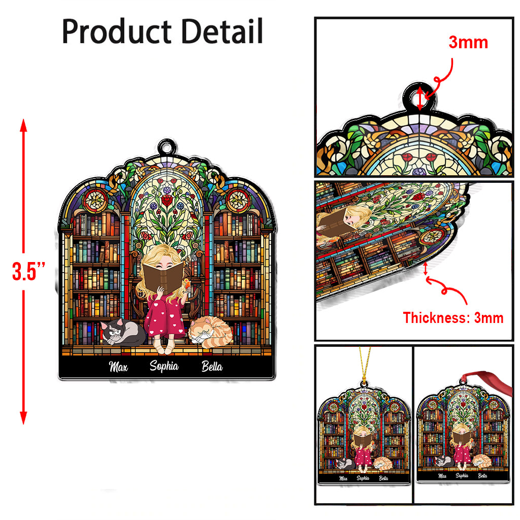 Juste une fille qui aime les livres - Ornement personnalisé en forme de livre