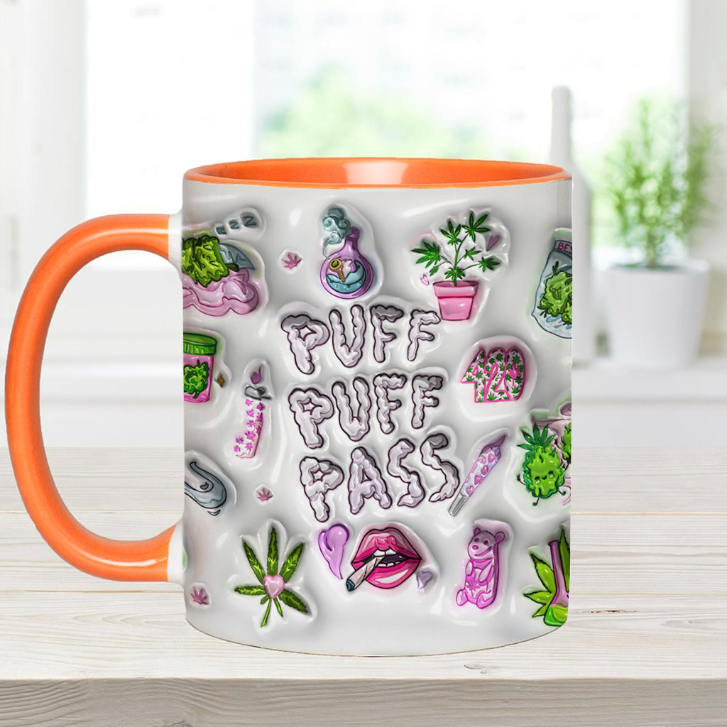 Mug gonflable 3D Puff Puff Pass - Personnalisé avec un accent cannabis