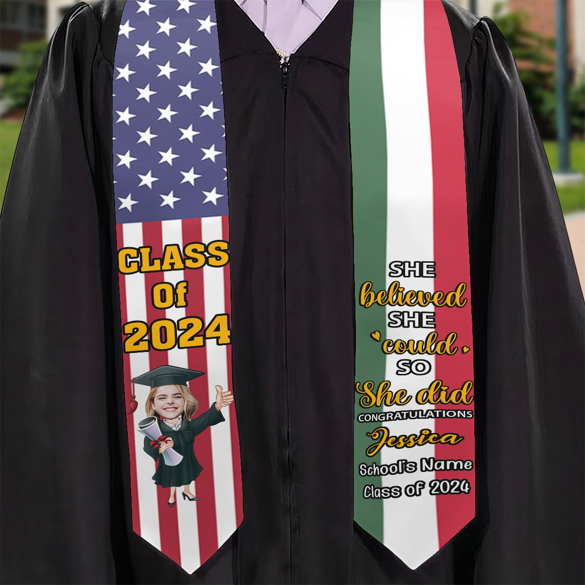 Graduation Girl 2024 - Personalized Graduation Graduation Stole