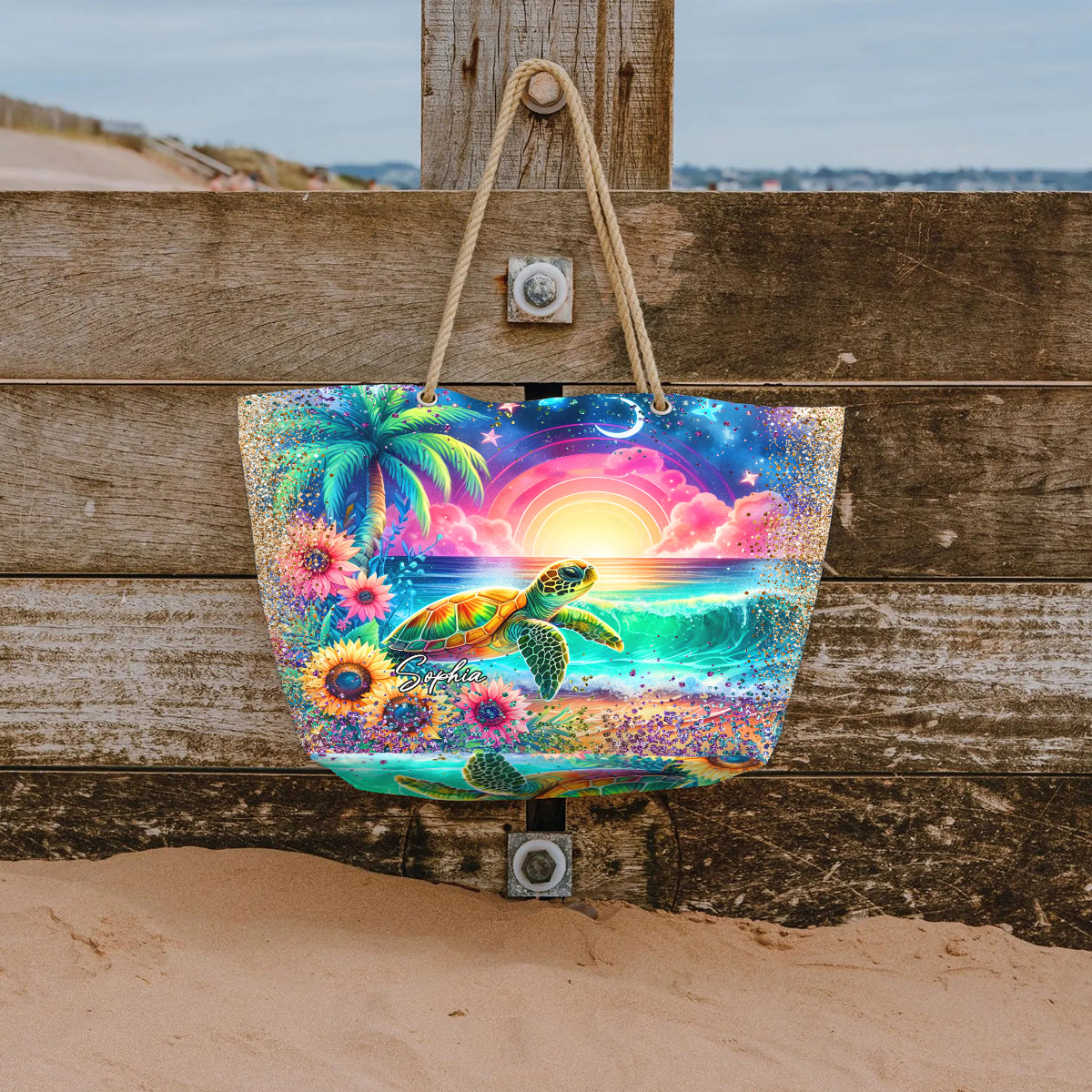 Love Turtles - Personalized Turtle Beach Bag