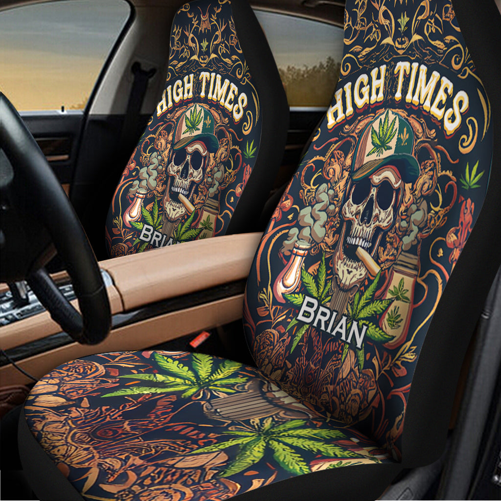 Housses de siège personnalisées High Times Skull 420