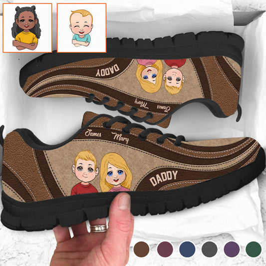 Meilleur papa du monde - Baskets personnalisées pour papa