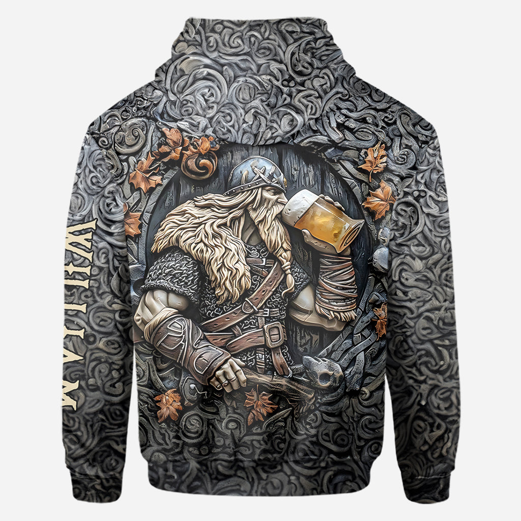 Légende du guerrier viking buveur - T-shirt viking personnalisé intégral