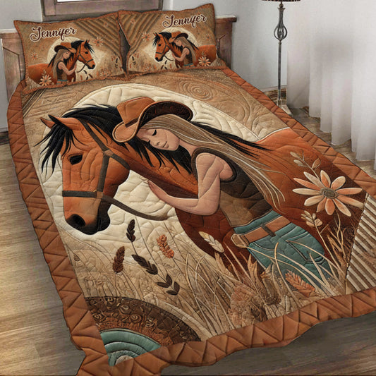 Horse Lovers - Personalized Horse Quilt Set