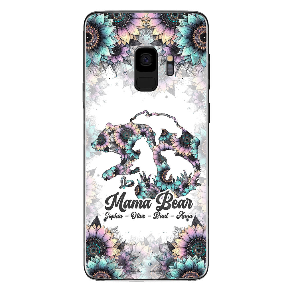 Coque de téléphone transparente personnalisée Maman Ours - Maman