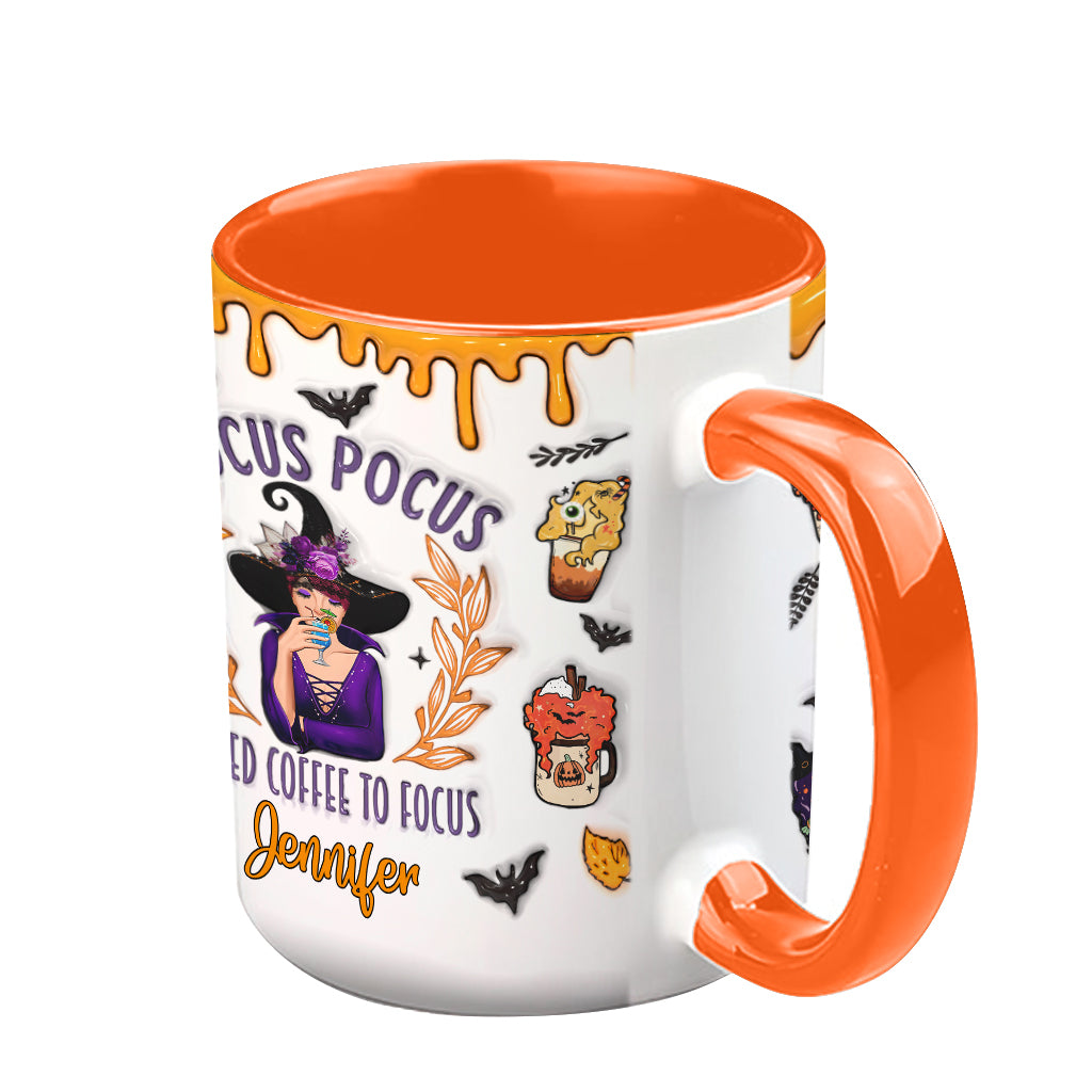 I Need Coffee - Personalized Witch Accent Mug