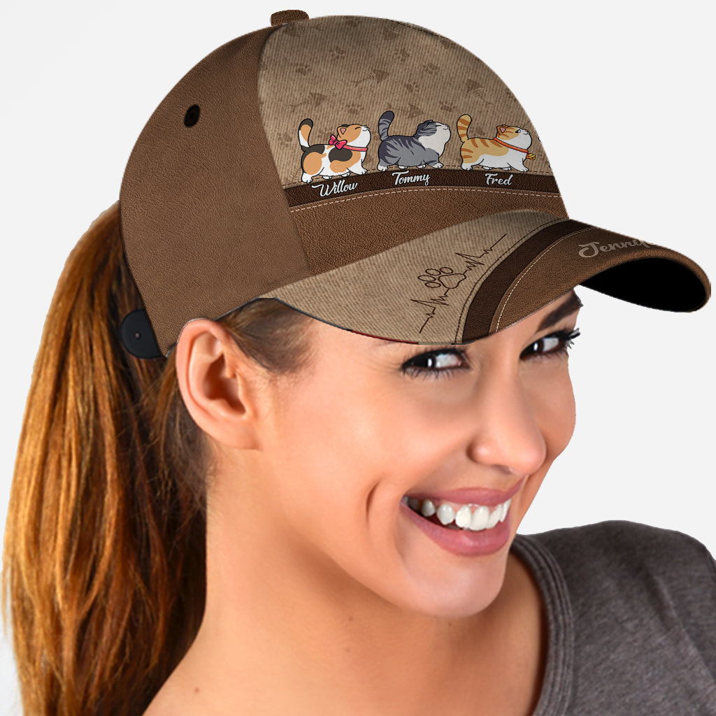 Casquette classique personnalisée « J'aime mes chats »