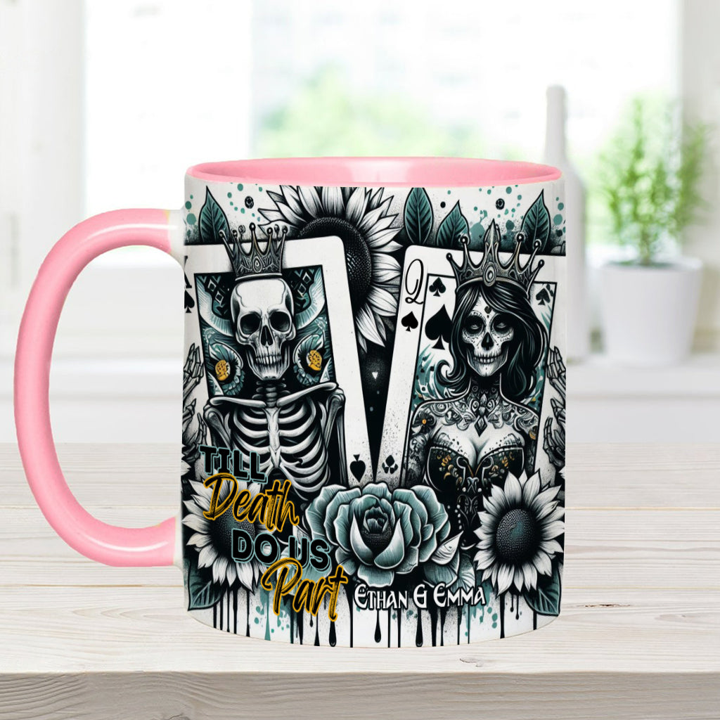 Jusqu'à ce que la mort nous sépare - Mug personnalisé à motif tête de mort