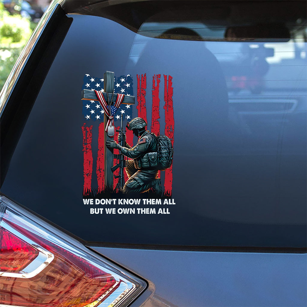 Nous leur devons tout - Autocollant complet pour vétéran