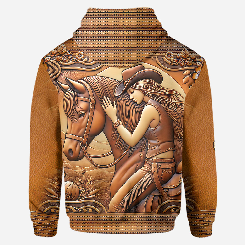 A Girl And Her Horse - Personalized Horse Hoodie and Leggings