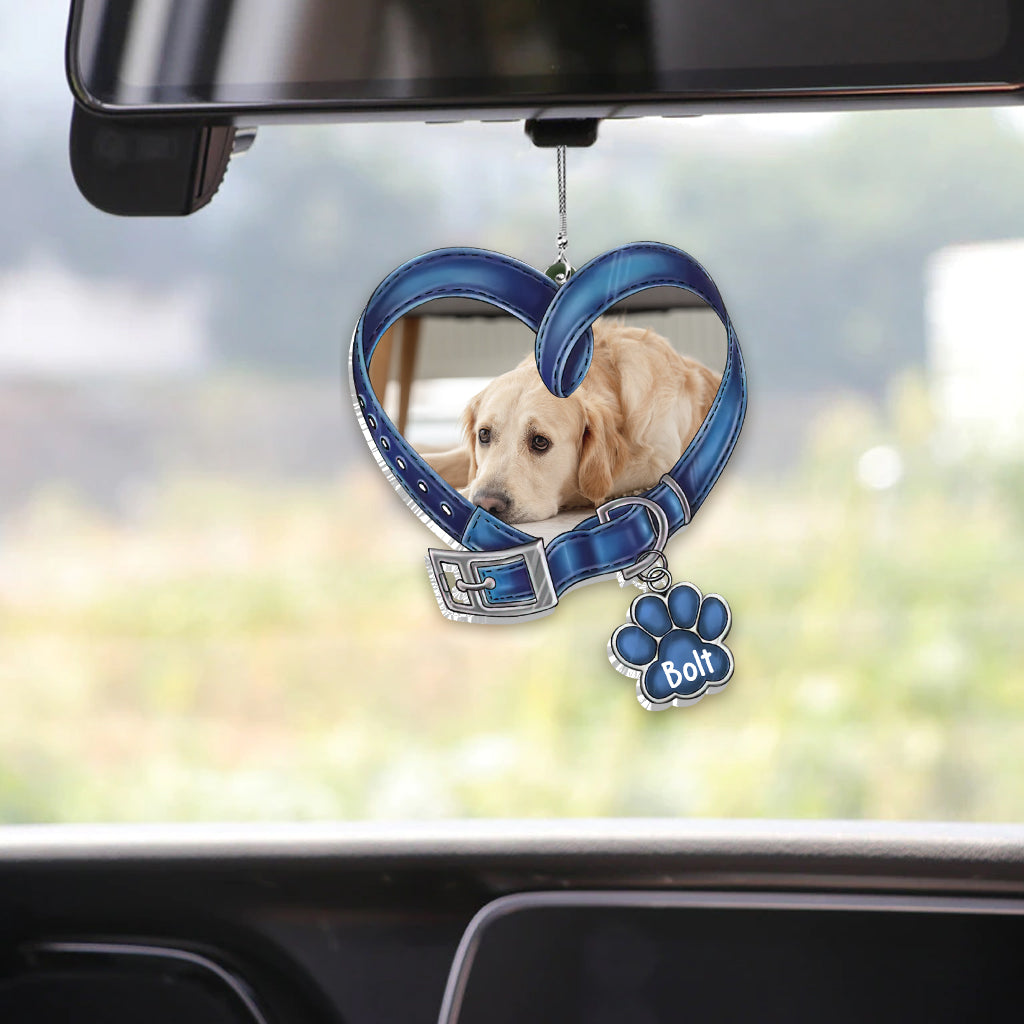 The Road To My Heart is Paved With Paw Prints - Personalized Dog Car Ornament