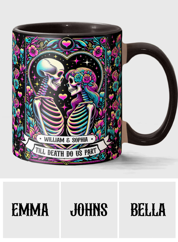Jusqu'à ce que la mort nous sépare - Mug personnalisé à motif tête de mort