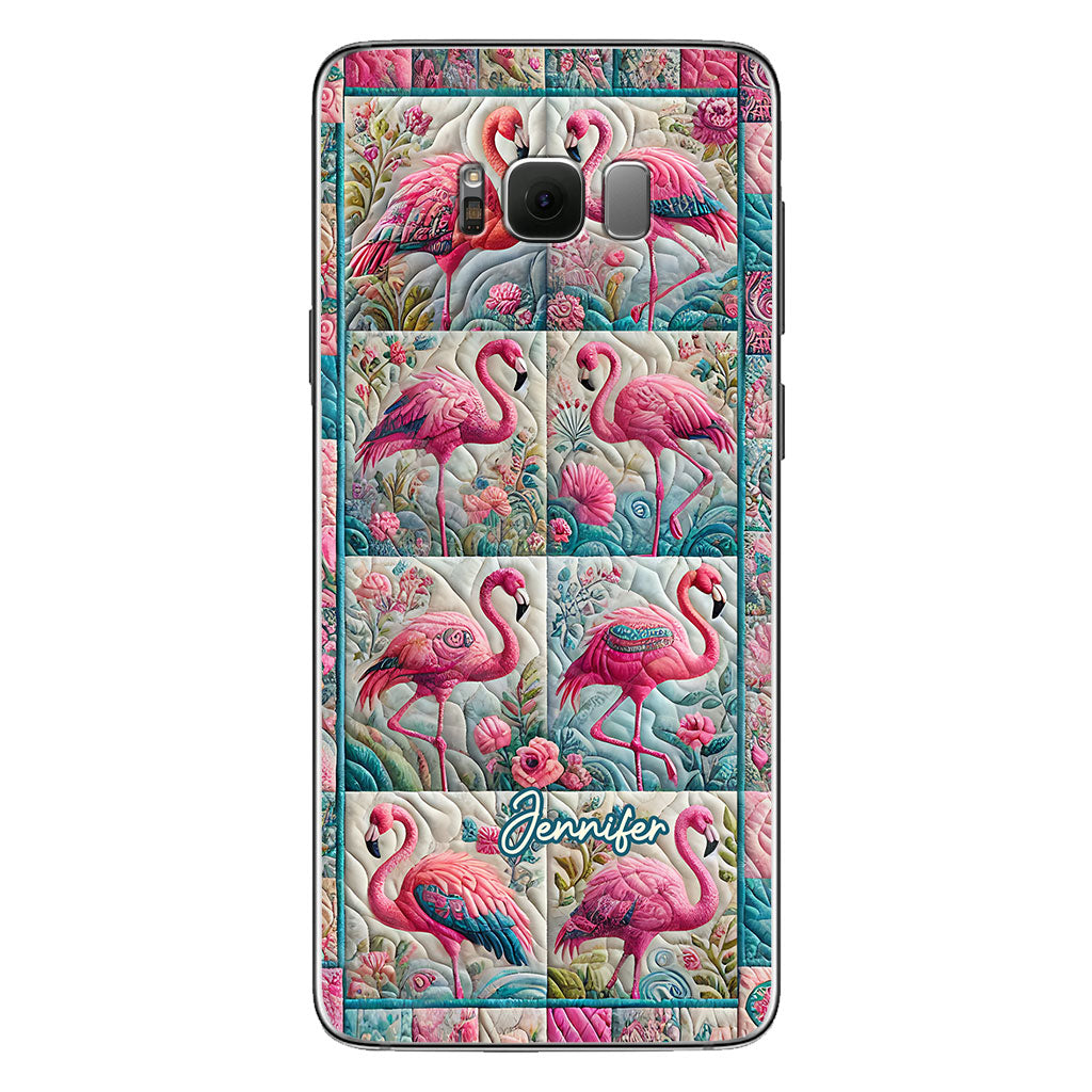 Coque de téléphone flamant rose vintage personnalisée