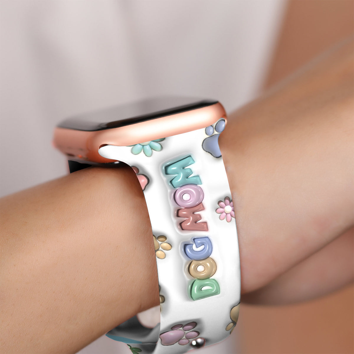 Maman d'animal de compagnie - Bracelet Apple Watch personnalisé pour chien