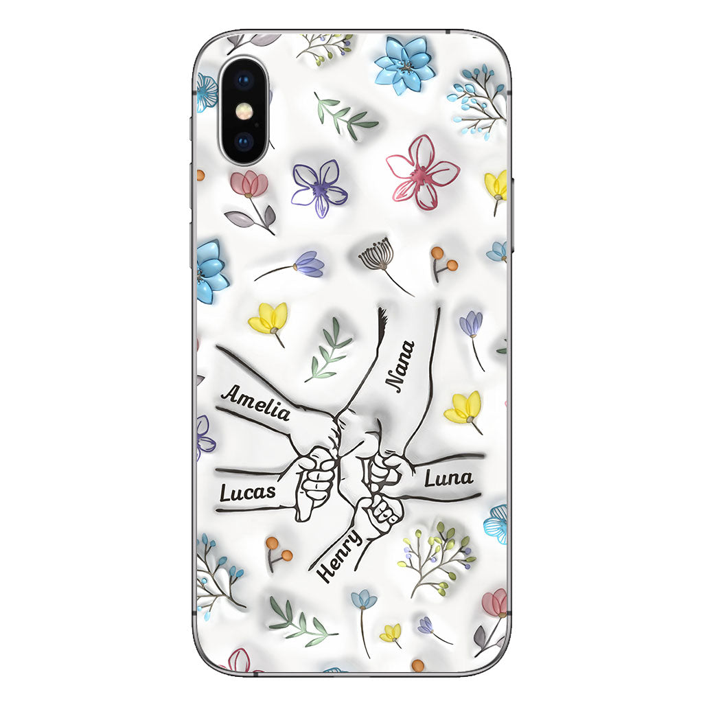 Mamie qui se tient la main - Coque de téléphone personnalisée pour grand-mère