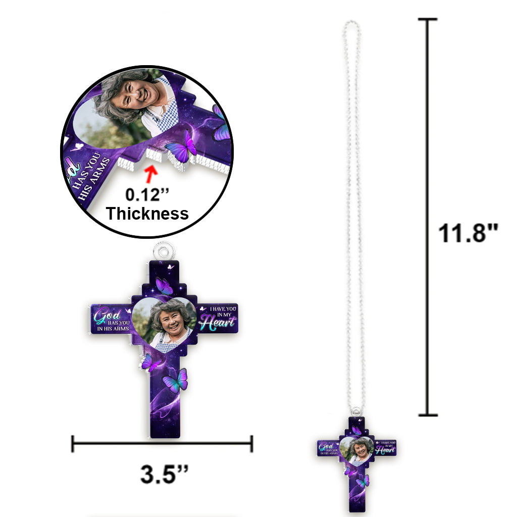 In Our Hearts Always - Personalized Memorial Car Ornament