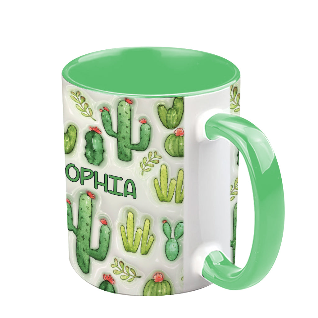 Plantes succulentes et succulentes - Mug personnalisé avec motif cactus