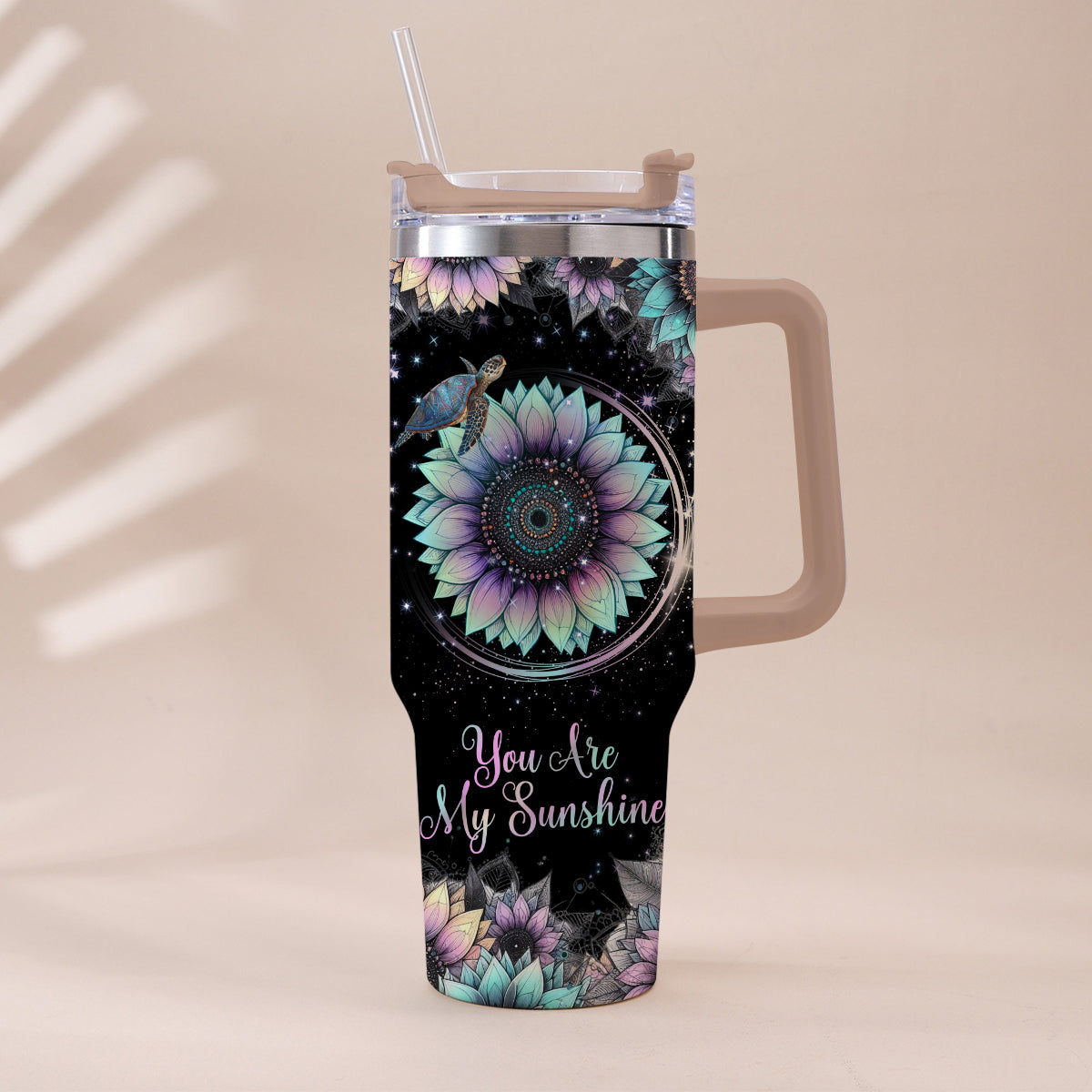 Tu es mon rayon de soleil - Gobelet personnalisé tortue avec anse