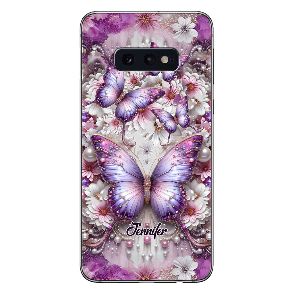 Floral Butterflies - Personalized Butterfly Phone Case