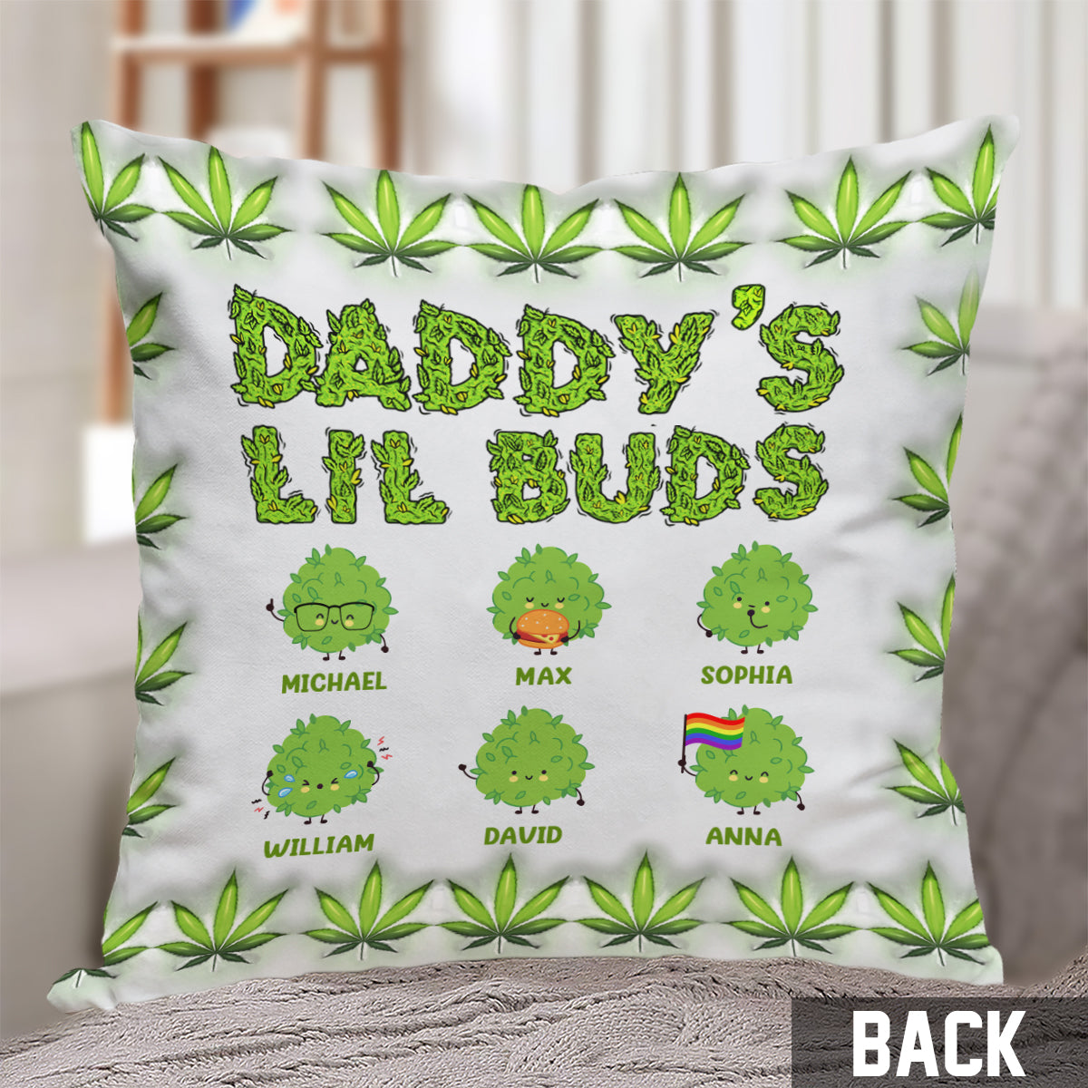 Le papa le plus cool du monde - Coussin décoratif personnalisé pour papa
