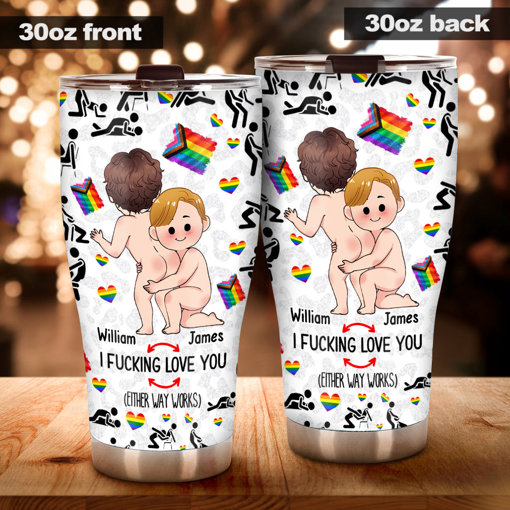 Je t'aime - Gobelet personnalisé de soutien LGBT