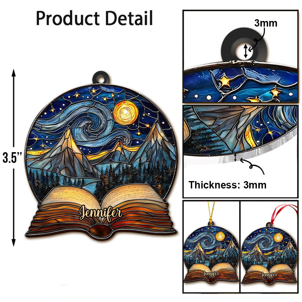 Lecture nocturne au tribunal - Ornement de livre personnalisé