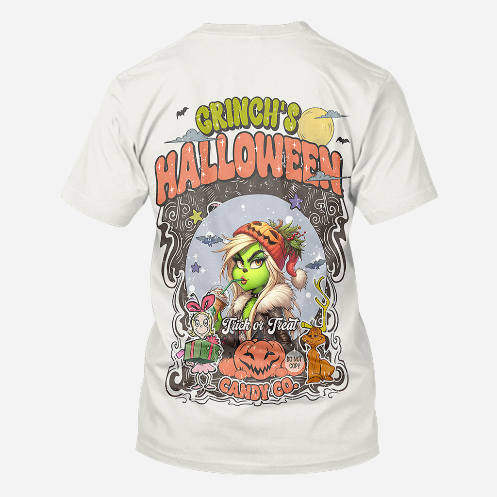 T-shirt personnalisé Green Pumpkin Mama Any Title - Vol de Noël sur toute la surface