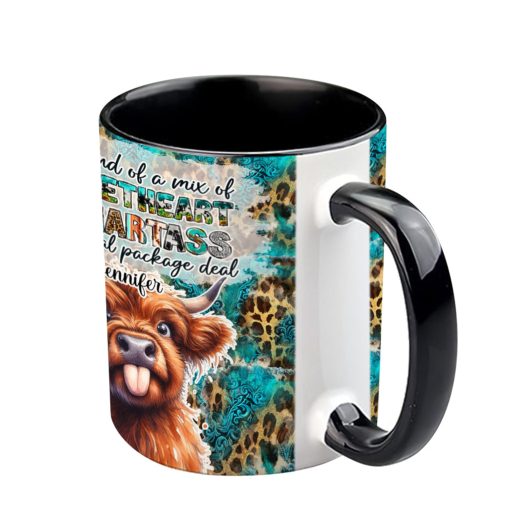 Mug personnalisé « Vache des Highlands impertinente »
