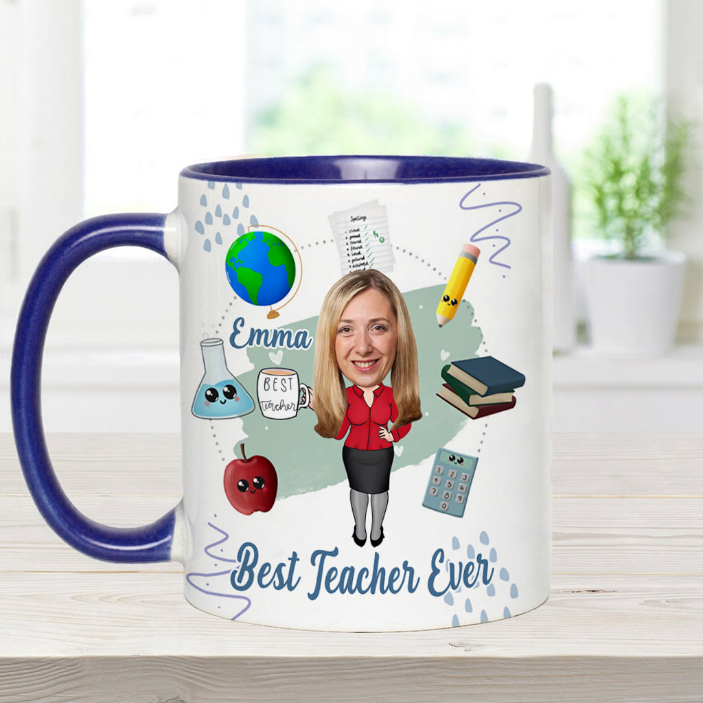 Meilleure enseignante du monde - Mug personnalisé « Meilleure enseignante »