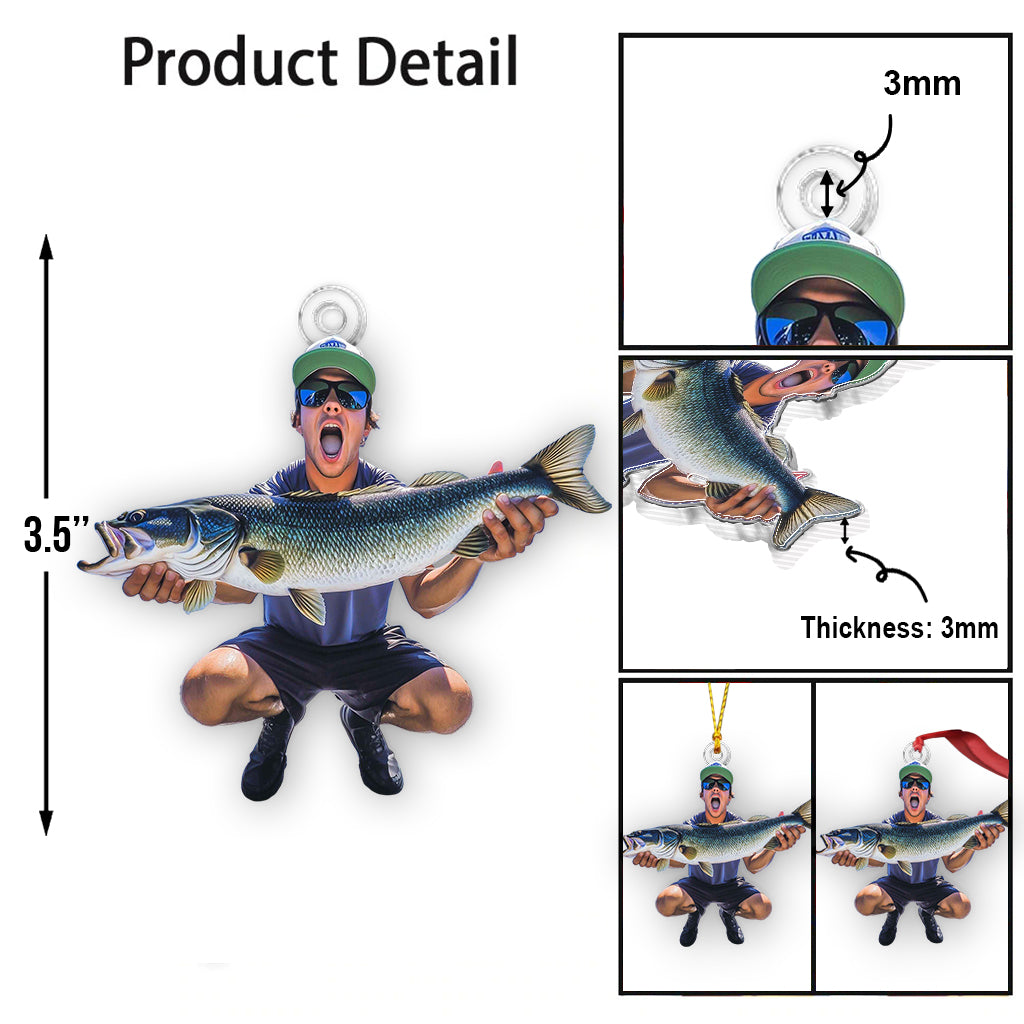 Pêche pour Noël - Ornement de Noël personnalisé sur le thème de la pêche